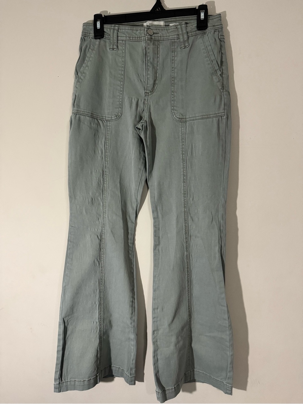 Celebrity Pink Light Sage Green Wide-Leg Pants